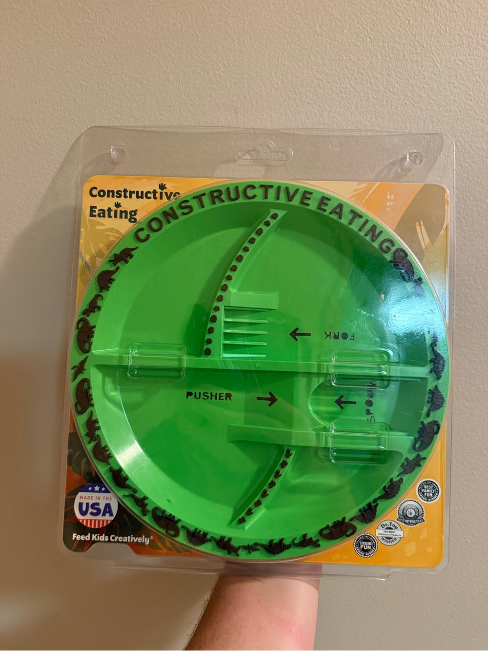 Green Toddler Training Plate by